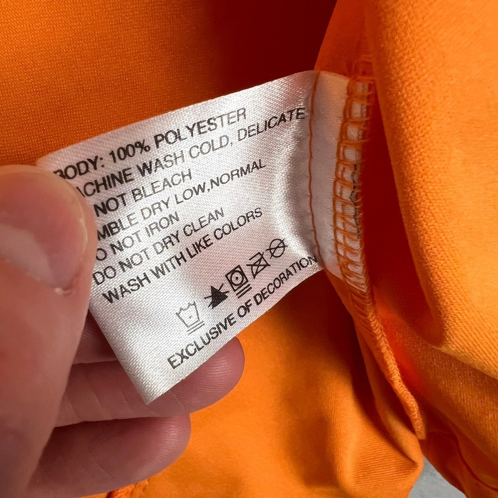 Clique Softshell Jacket Mens Large Orange Full Zip Reflective Piping NWT - Picture 5 of 8